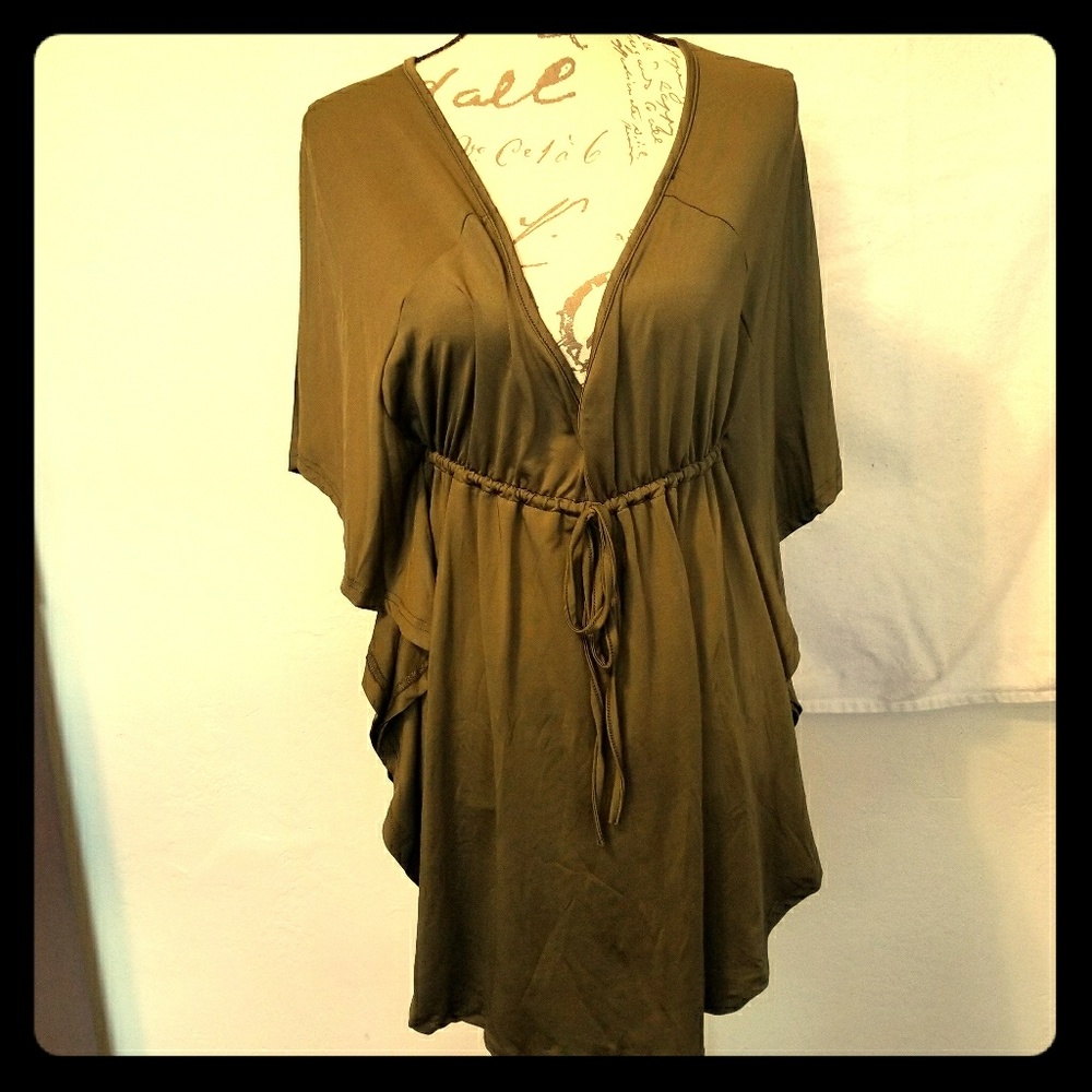 XL flowy green top